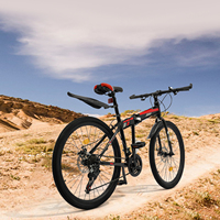 21-Speed Folding Bicycle – High-Carbon Steel Frame, Adjustable Saddle, Shock Absorption, and Disc Brake System
