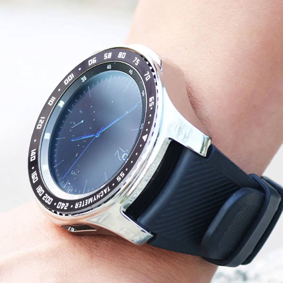 

46Mm Metal Watch Ring Highly Polished Steel Bezel for 42Mm Smartwatch Protective Classic Cover Stylish Upgrade Accessory