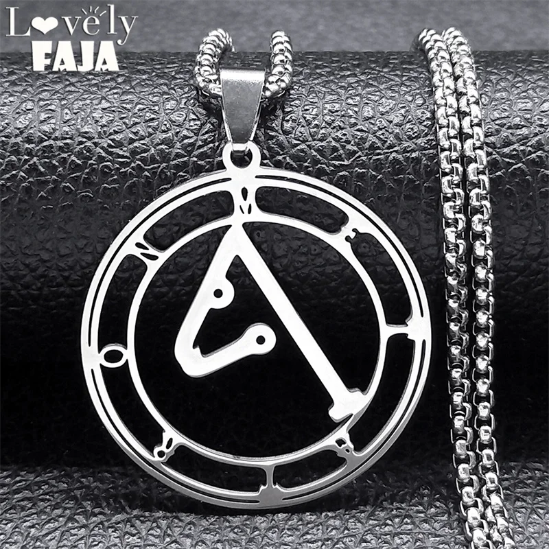 Sigil of METATRON Necklaces Stainless Steel Angel Seal Necklace Men Women Archangel Amulet Jewelry Gift for Boyfriend N9738S03