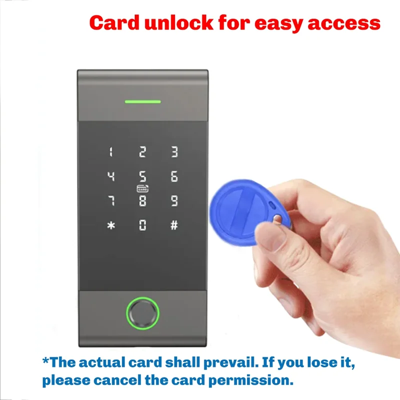 【RECOMENDAR】IP65 Rated Rainproof Access Controller Reader Ttlock APP Remote Control Fingerprint Card Password Metal Support A