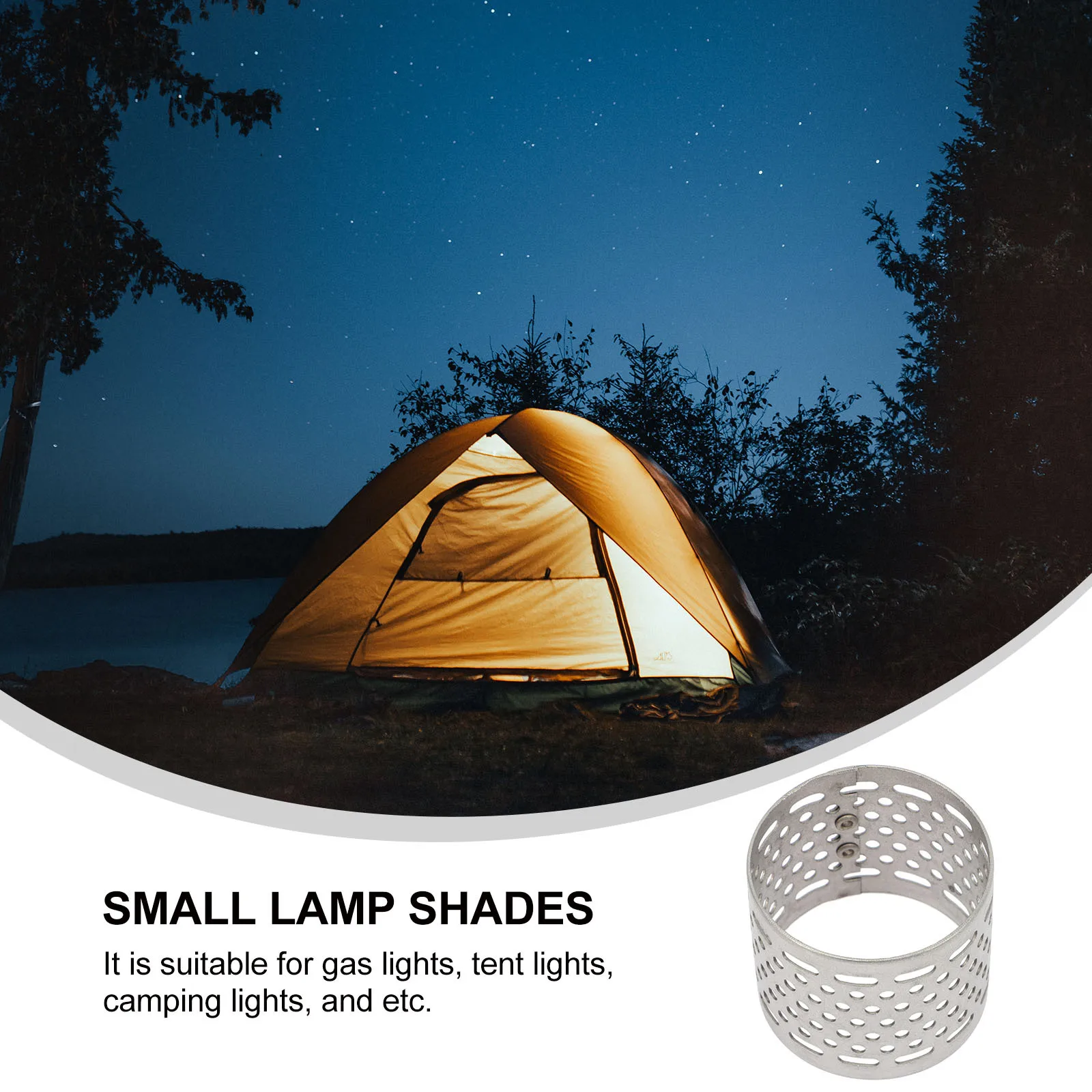 

Metal Glass Gas Light Lampshade High Temperature Durable Lamp Cover Replacement for Camping Tent Outdoor Lighting Protective