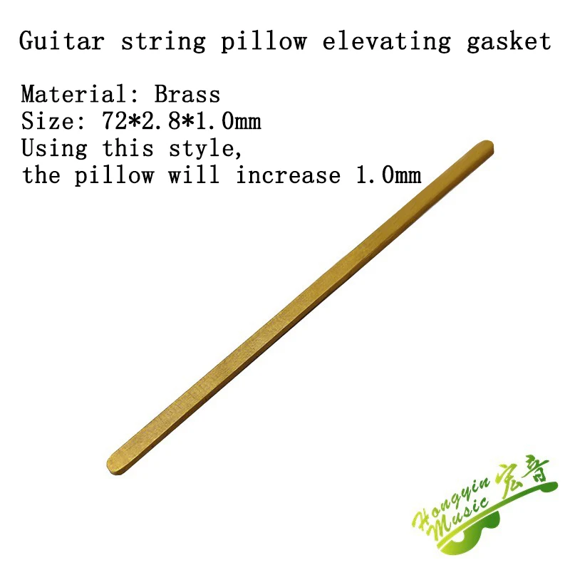 Guitar Neck Height Shim Brass  Spacer 0.5/1.0/2.0mm Eliminate Fret Noise String Action Repair Tool