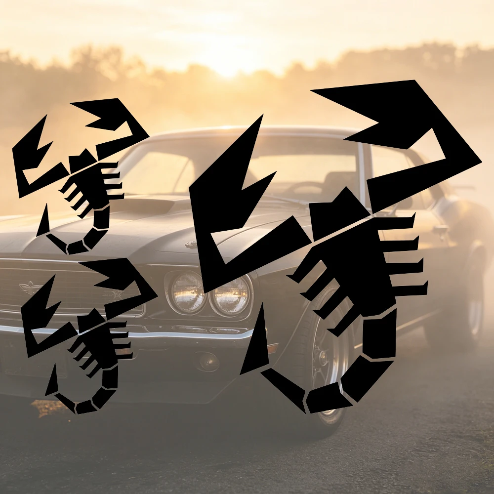 Car Stickers Customizable Waterproof Easy Install No Residue Scorpion Shape Vinyl for Car Window Bumper