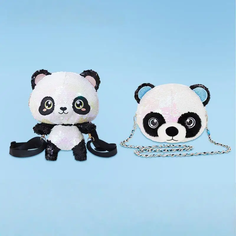 

Лидер продаж, милая кукла-панда с блестками, диагональная сумка с крестом, модная игрушка, кукла, подарок, рюкзак, подарок на день рождения, Рождественский подарок на складе