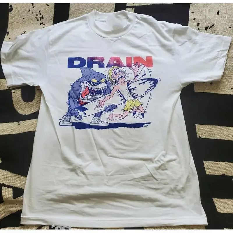 Drain Shark Attack Cotton All Size T Shirt