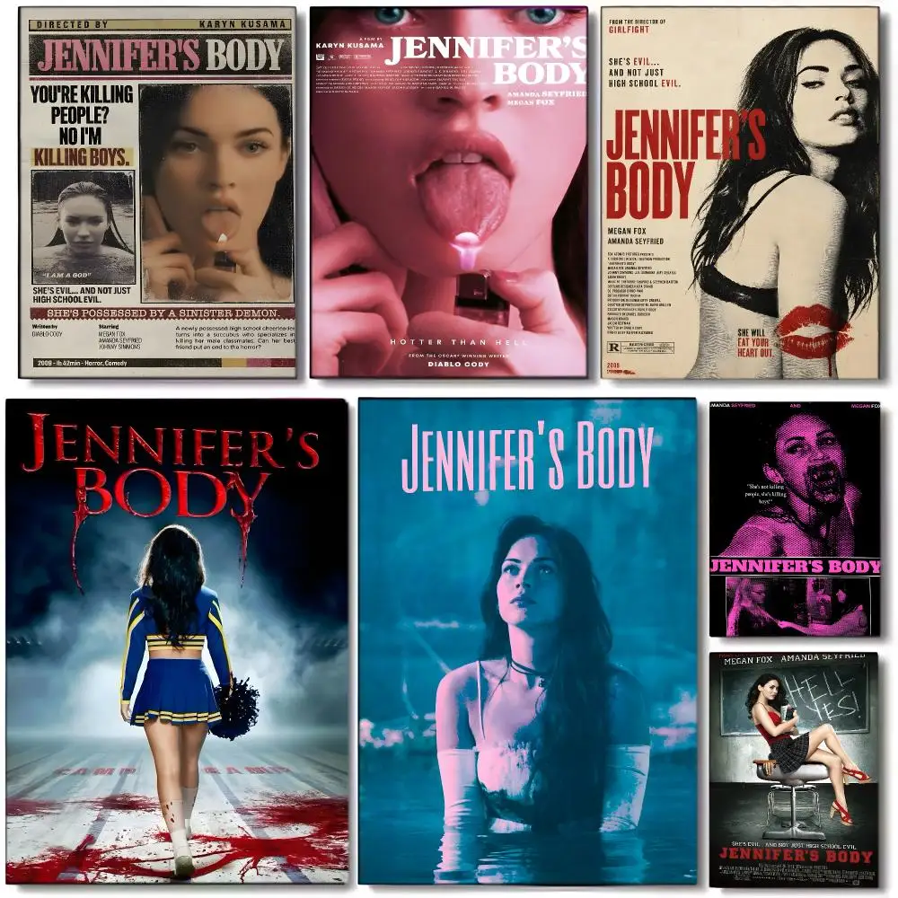 Y2K Horror Movie J-Jennifer Body Poster Wall art print art suitable for living room bedroom bar parlor home decor gift