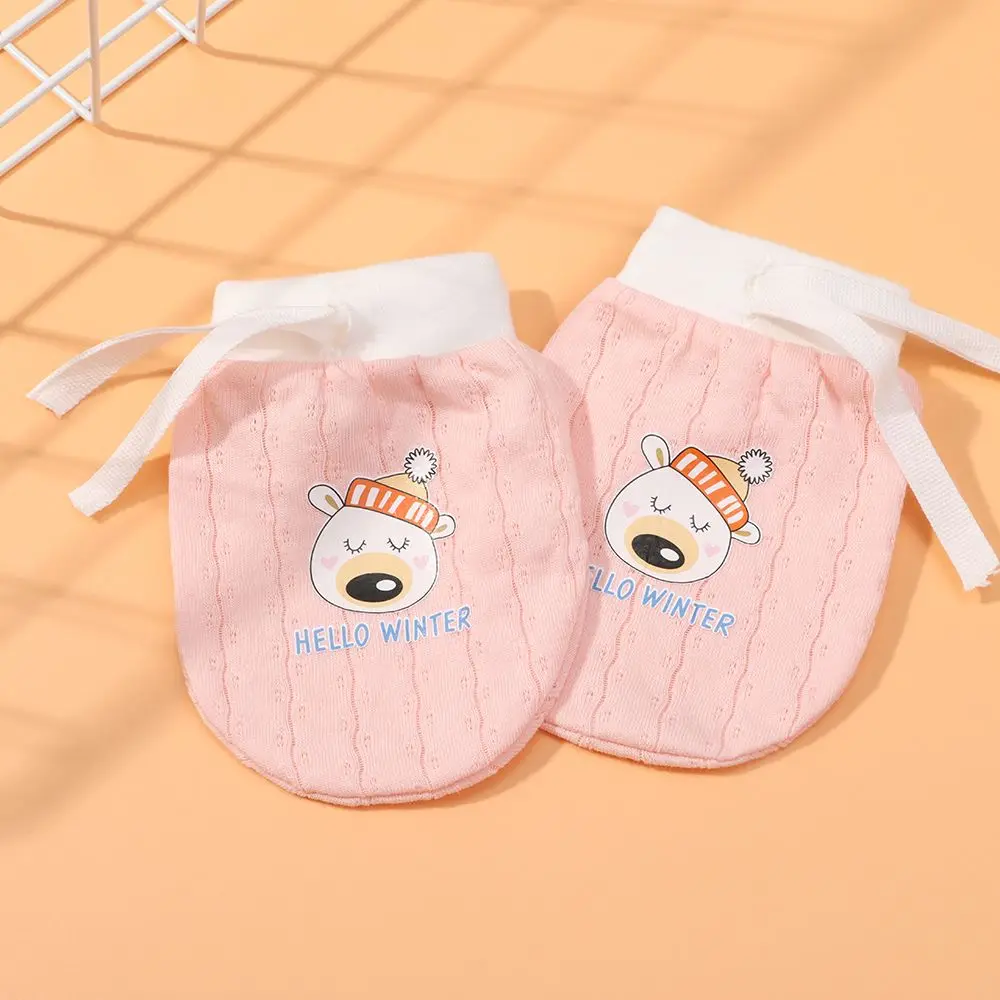 Newborn Baby Anti Scratching Gloves Summer Breathable Protection Face Scratch Mittens Infant Care Product