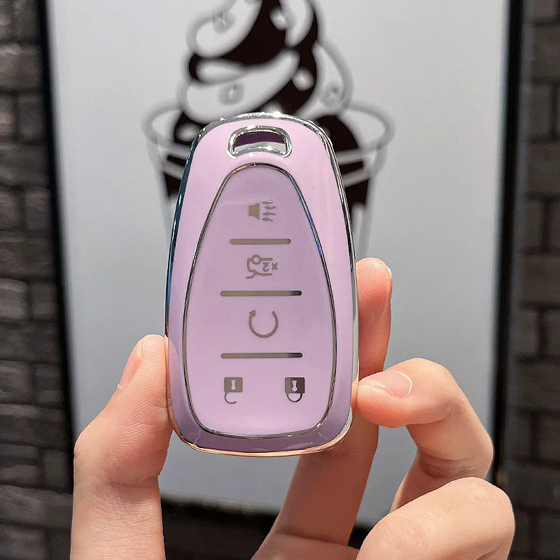 TPU Car Key Case Remote Fobs Cover Keychain For Chevrolet Camaro Cruze XL8 Malibu Equinox Blazer Trailblazer 2020 Auto Accessory view 4