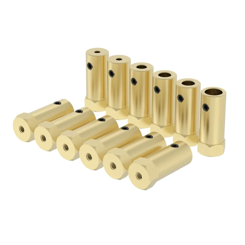 RC Hex Coupler 4 pièces RC Hex coupleur en alliage d'aluminium Orange haute résistance RC Hex RC Hex Coupler 4 pièces RC Hex coupleur en alliage d'aluminium Orange haute résistance RC Hex
