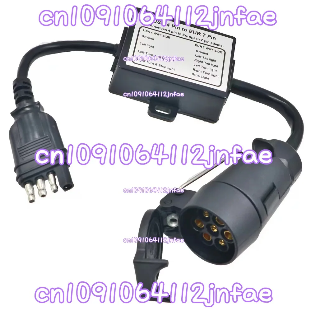 

Trailer Connector, American 4-pin To European 7-pin Separation Brake Light Line, Tail Light Line Separation
