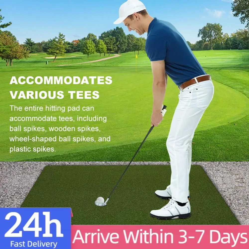 

Искусственный тренировочный коврик для отработки ударов 5x5 футов, коврик для гольфа 35 мм, тренировочный коврик для чиппинга для заднего двора/гаража/гольф-полей/симуляторов