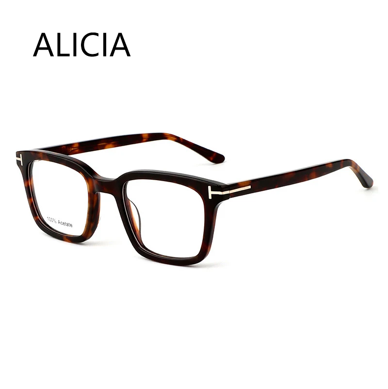 

ALICIA New Luxury Fashion Retro Square Eyeglasses Super Light Acetate Eyewear Optical Prescription Frames Man Woman