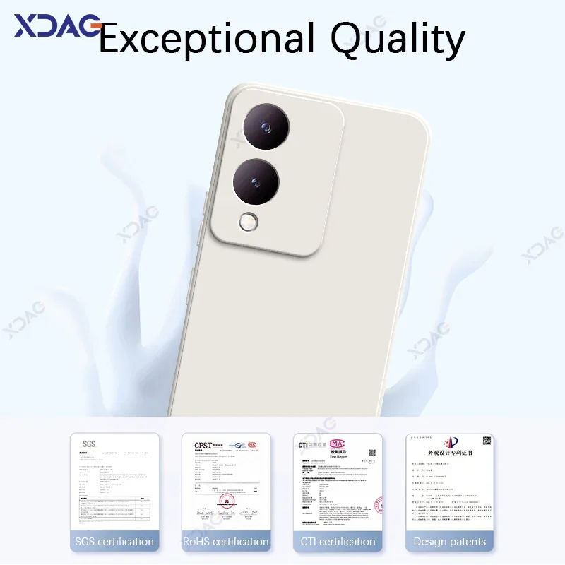 VIVO Y28 VIVOY28 5G 6.56 "360 소프트 럭셔리 스퀘어 액체 실리콘 뒷면 커버 방수 가방 갑옷에 대한 원래 휴대 전화 케이스