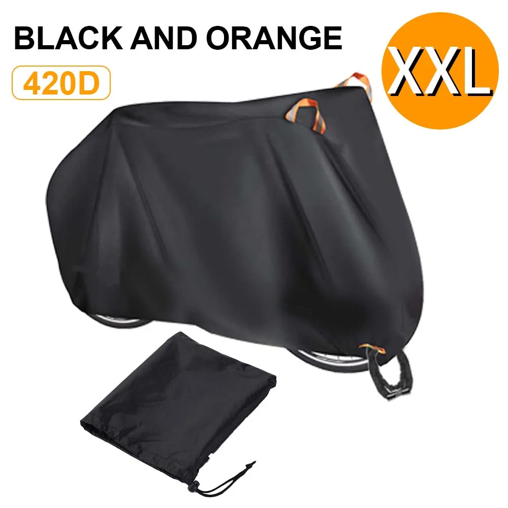 

Чехол для мотоцикла размера XL-XXXL, 420D, из ткани Оксфорд, чехол для электрического велосипеда, уличный, непромокаемый, солнцезащитный, пылезащитный, для всех четырех сезонов