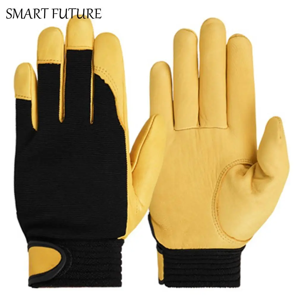 

Professional Thickened Labor Insurance Gloves Flex Grip Wear-Resistant Leather Work Gloves Comfortable Protective Gloves Riding