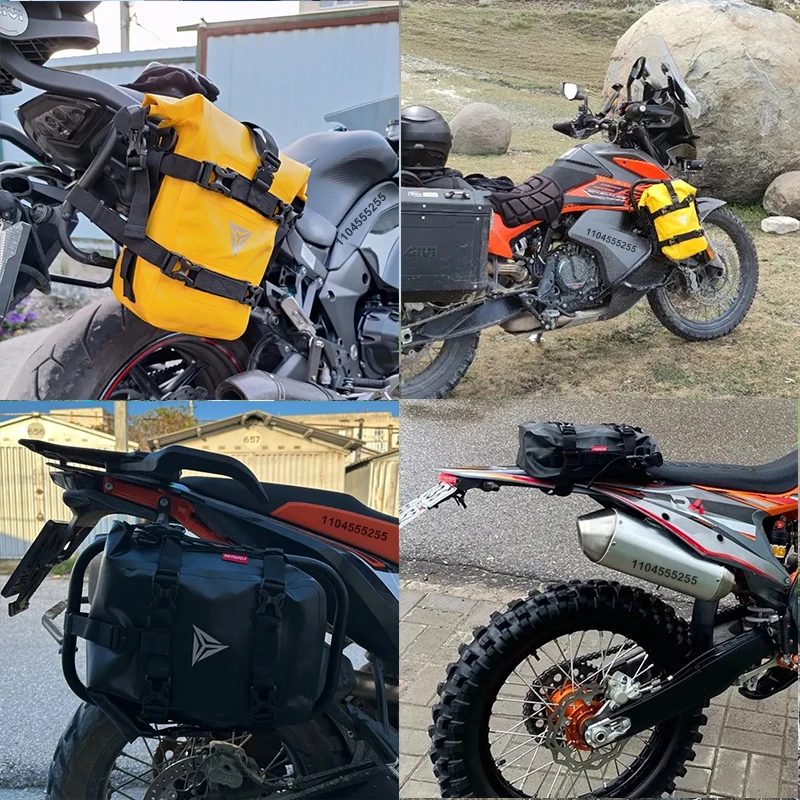 Motowolf Motorcycle Crash Bar Bag Waterproof Motorbike Touring Side Backpack Luggage Moto Universal Repair Tool Placement Bag
