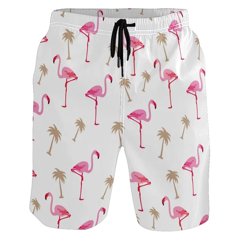 Animal Dog Flamingo Duck 3D Print Beach Shorts Men Kids Summer Swim Trunks Quick Dry Surf Board Shorts Street Short Pants