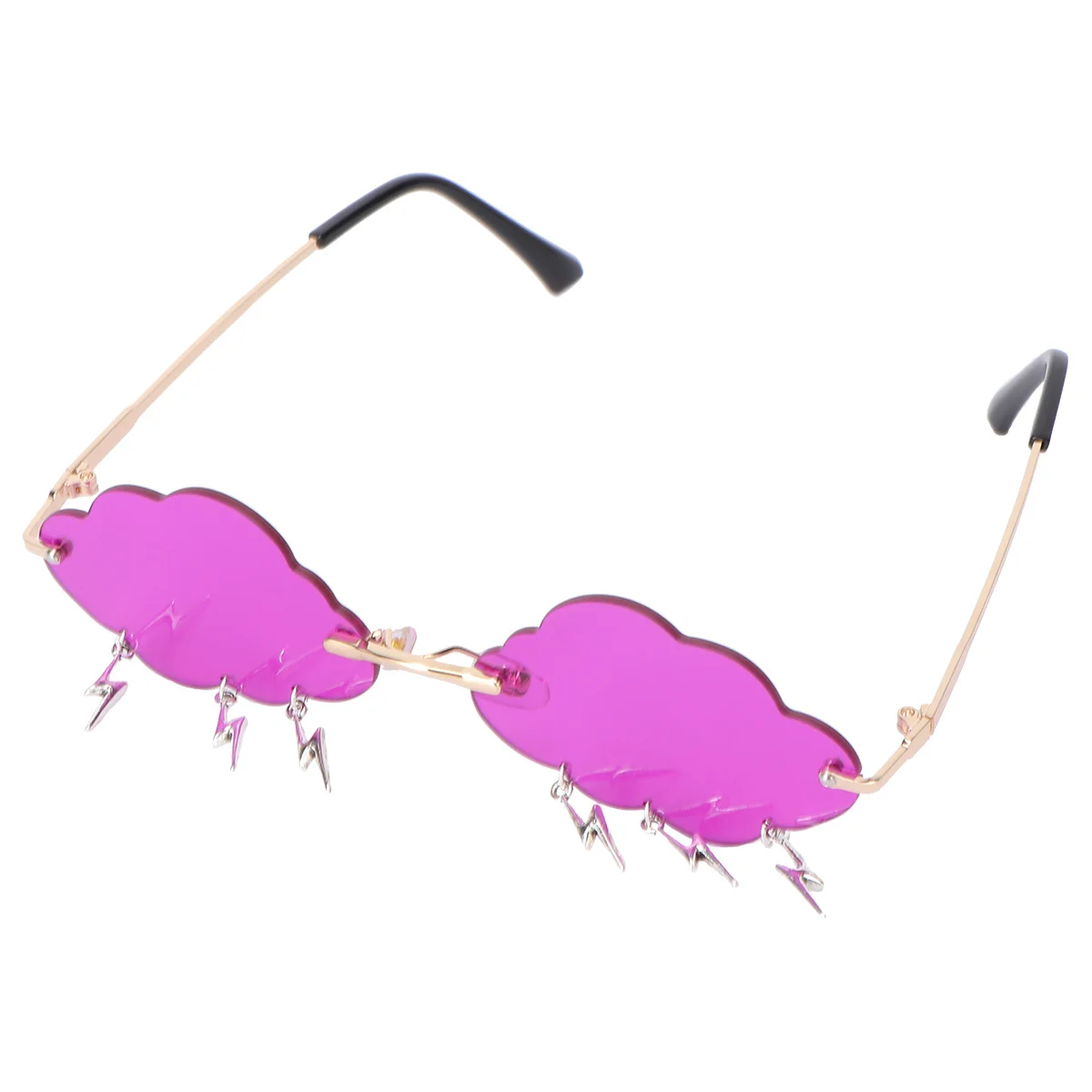 1Pair Cloud Sunglasses Stylish Frameless Shades for Small Party Unique Streetwear Glasses Summer