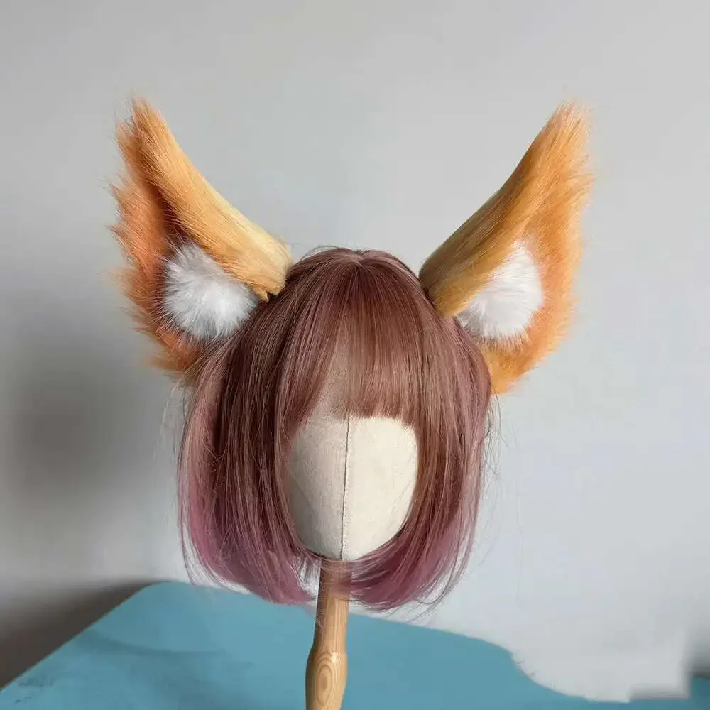 New Honor Of Kings Lady Fox Cosplay Prop Fox Ears Hairhoop Tail Headwear Lolita Halloween Christmas Game Party Cosplay Prop
