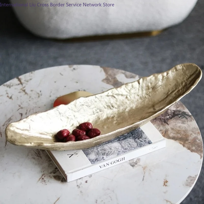 

Creative Boat Fruit Plate Ornament High-end Light Luxury Living Room Modern Model Room Dining Table Tray Soft Decoration Jewelry
