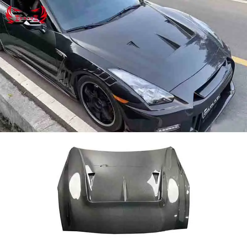 

Оптовая продажа, высококачественный капот из углеродного волокна в стиле LB для Nissan GTR R35, комплект крышки капота двигателя