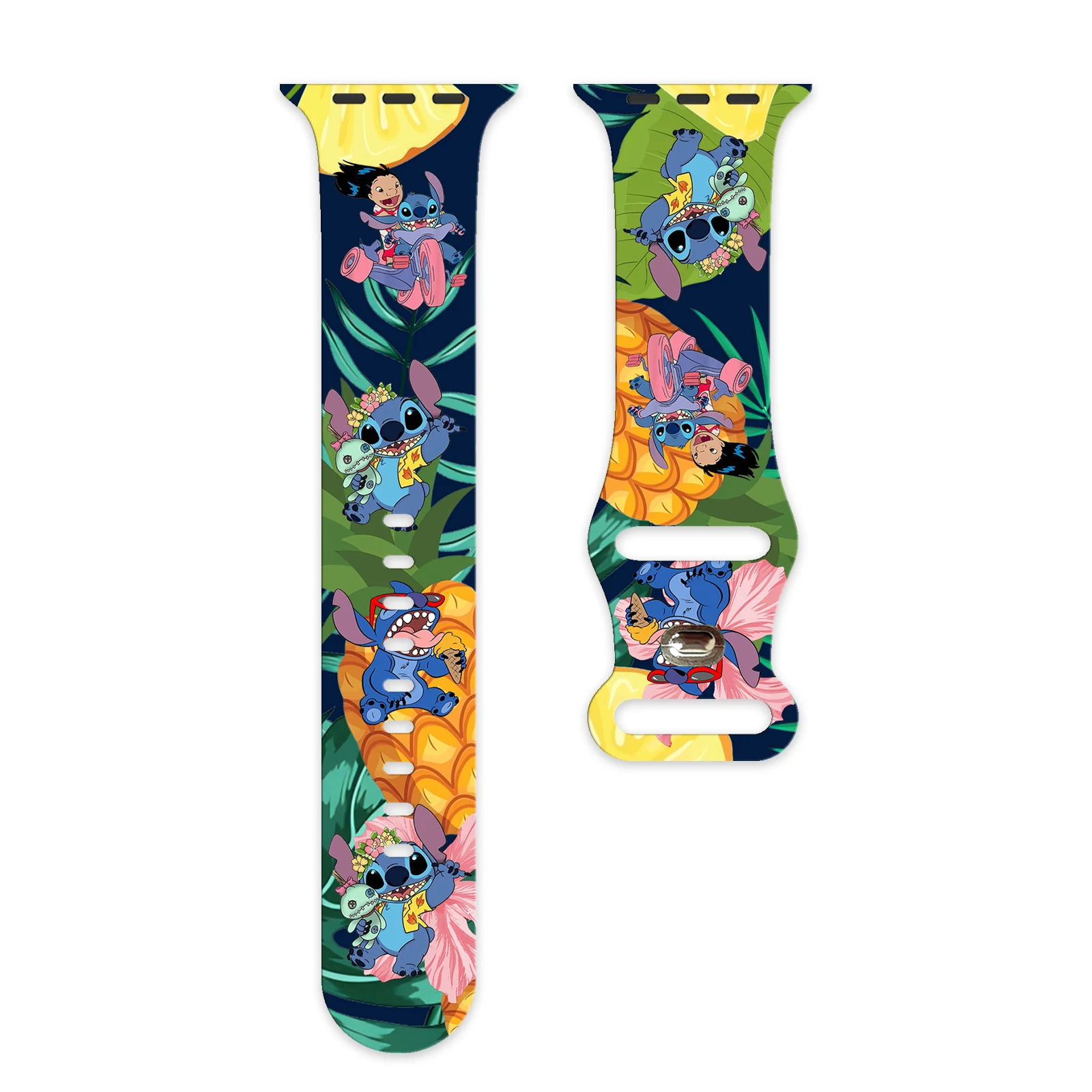 

Stitch Series 4 Printed watch strap for iWatch 11 10 9 8 Silicone Band Replaceable Bracelet for Apple Watch 38mm 44mm 42mm 41mm