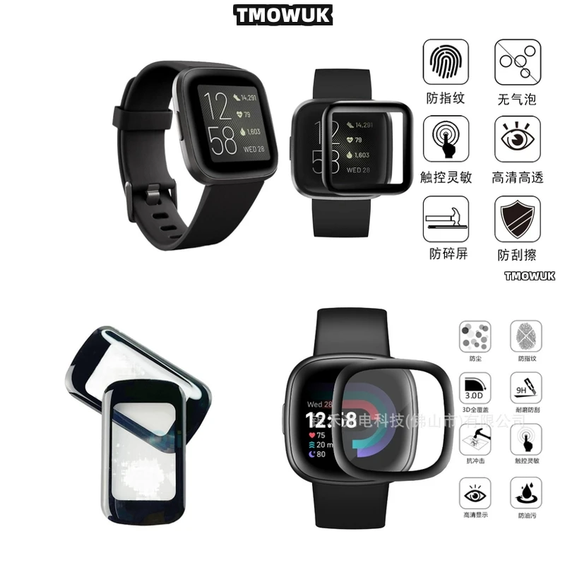 

For Fitbit Sense 2 Versa3 2 4 Inspire 3 Charge 6 5 Anti-Dust Adhesive Layer Clear View Coverage Bubble-Free Shield Guard