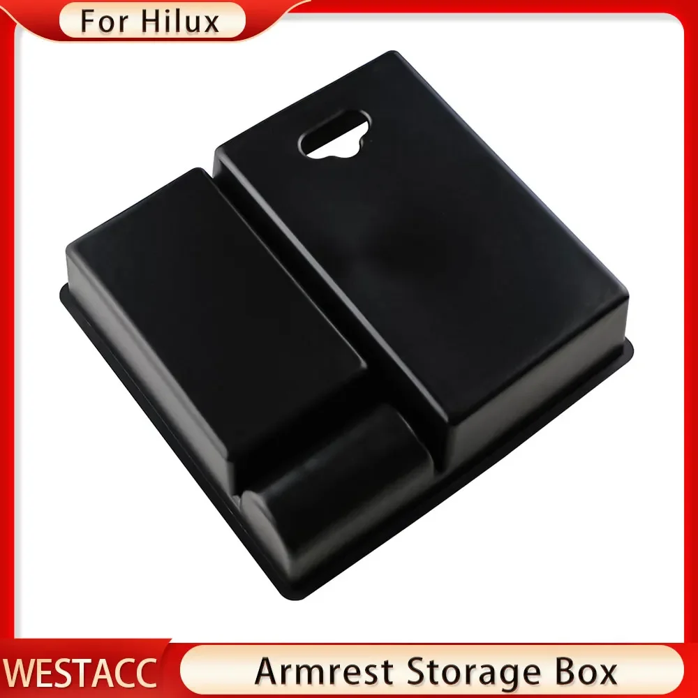 صندوق تخزين مسند ذراع السيارة لتويوتا ، منظم وحدة التحكم المركزية ، حامل الأشياء ، إكسسوارات العلب ، فورتشنر ، هايلكس ، إنوفا ،-والي