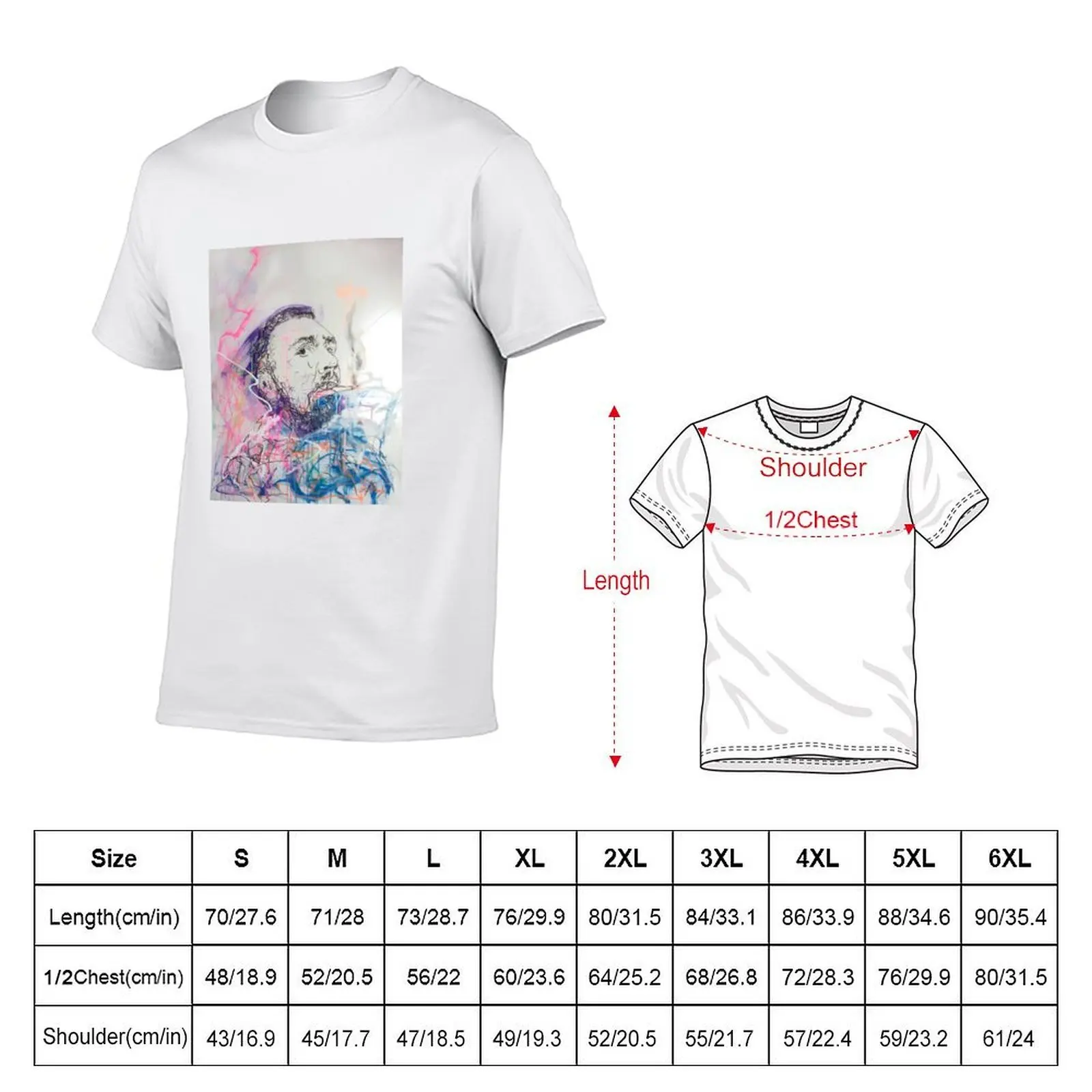 Shnur, Sergey Shnurov, Leningrad Band, Original painting T-Shirt baggy shirts Louboutins shirts graphic tee men