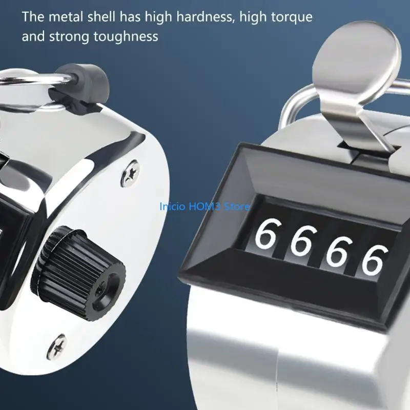 A5YD Tally Counter 4-Digit Clickers Counter, Metal Hand Tally Counters Clickers Pitches