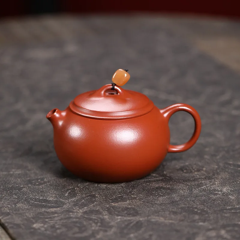 Yixin Manufacturer Wholesale Zhuni Purple Clay Persimmon Round 120Ml Kun Fu Tea Set Small Capacity Sinle Teapot Gift