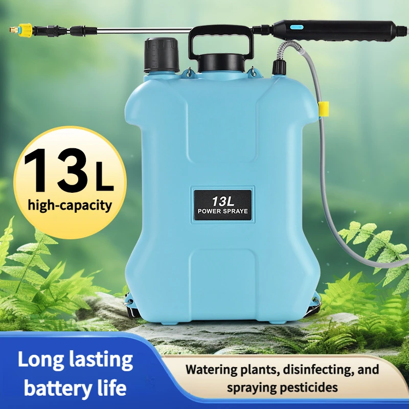 رذاذ حديقة كهربائي جديد 13 لتر، وعاء سقي بوعاء البستنة، مع حزام الكتف، حديقة منزلية خارجية، ري الزهور #2