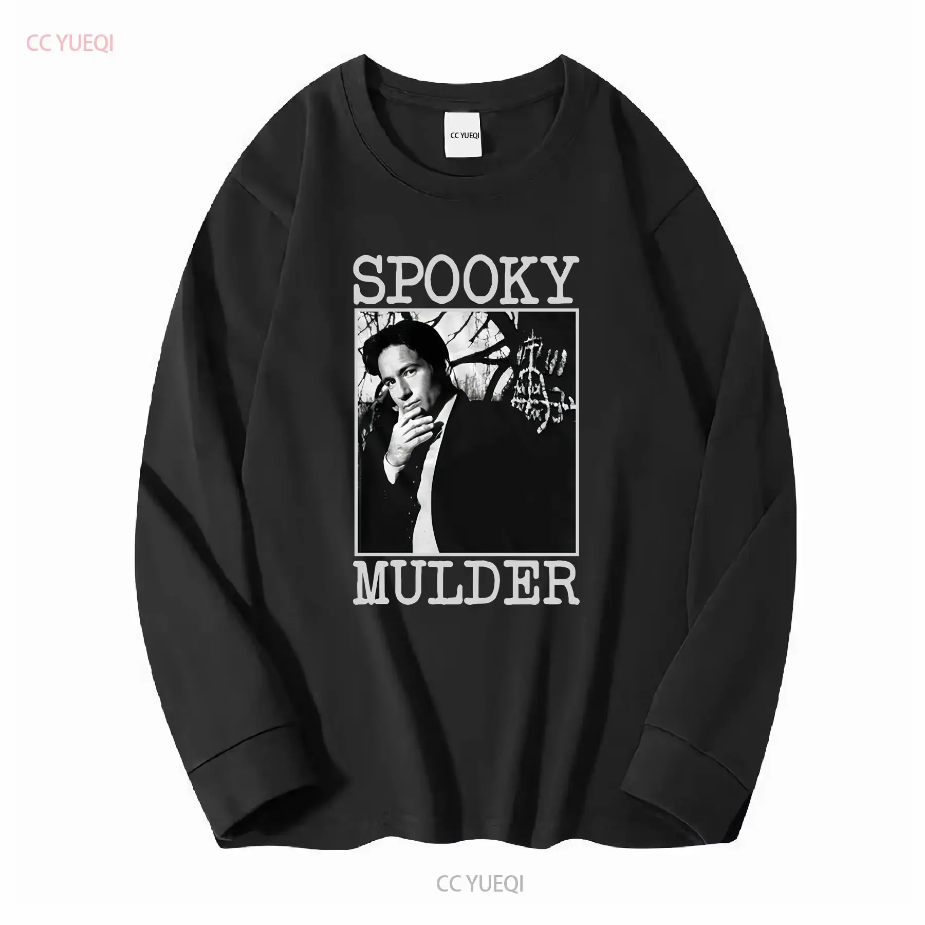 The X Files Spooky Mulder T Shirt For Fan Fox Movie Vintage Alien long or short sleeves vintage Washed designer clothes