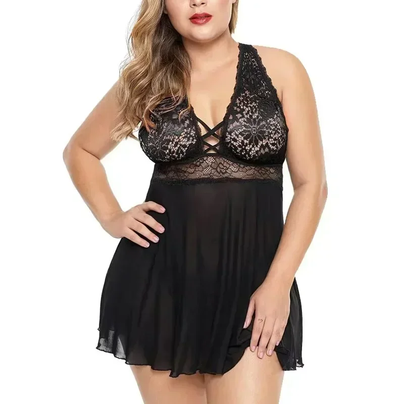 Women's Pajamas Sexy Lingerie Women's Camisole Pajamas Plus Size Fat Lady Sexy Camisole Nightdress Women's Fall Lingerie Bra