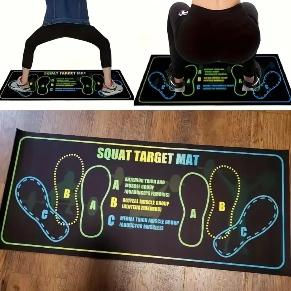 Non-slip Workout Target Mat Diatom Mud Wear Resistant Exercise Floor Mat Easy Clean Soft Elastic Fitness Training Mat Bedroom