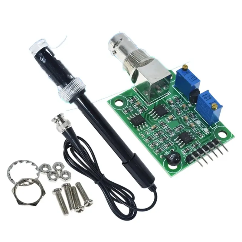 ph-電極プローブ-bnc-液体-ph-0-14-値検出レギュレーターセンサーモジュール監視制御メーターテスター-arduino-aa-用