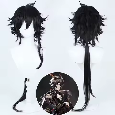 Arknights: Ebenholz "Variation" Skin Cosplay Wig Anime Roleplay Party Costume Prop Synthetic Hair