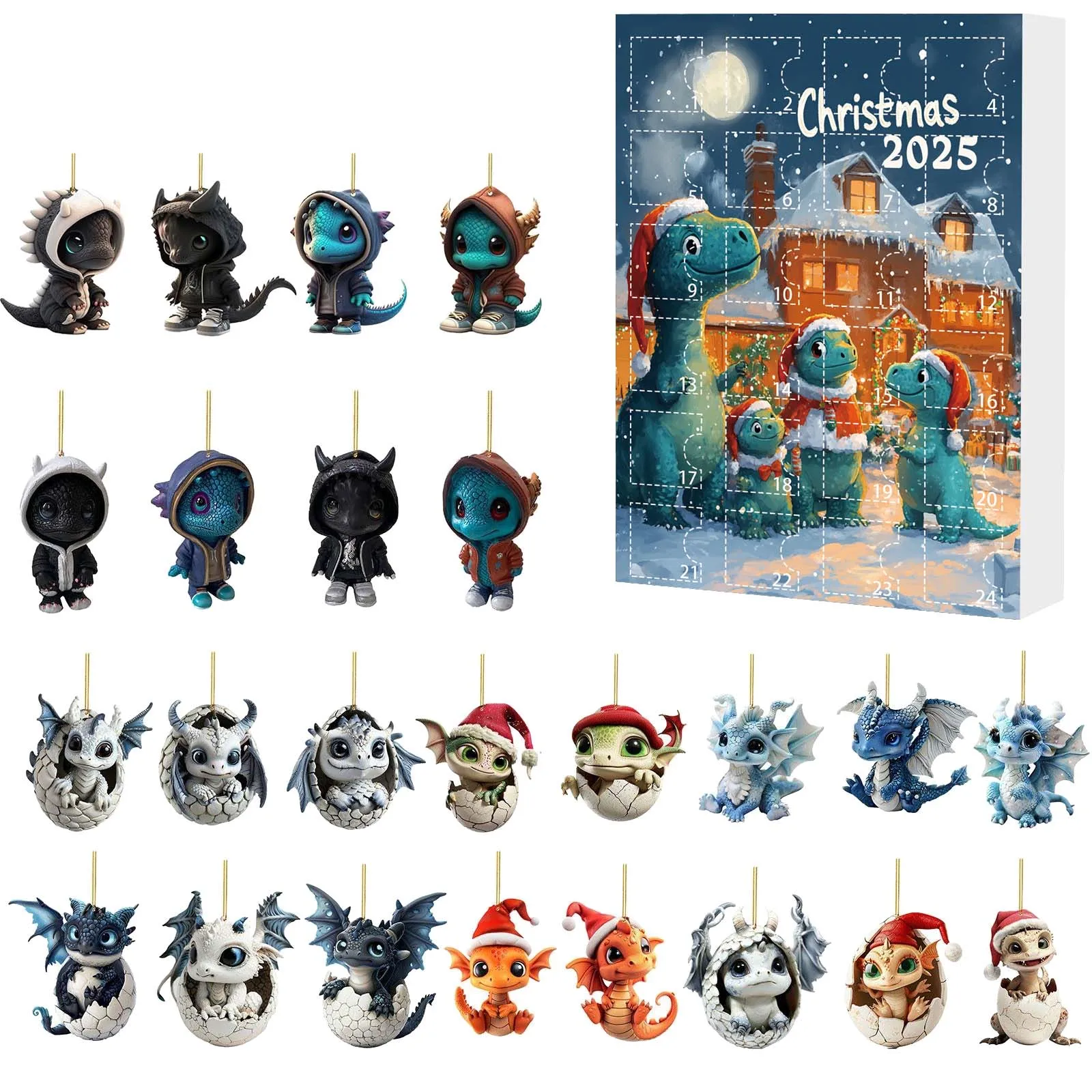 Minuterie d'intervalle pour l'entraînement, arbre de noël, pendentif en acrylique, calendrier de l'avent du Dragon, compte à rebours de noël, horloge de sable pour bureau