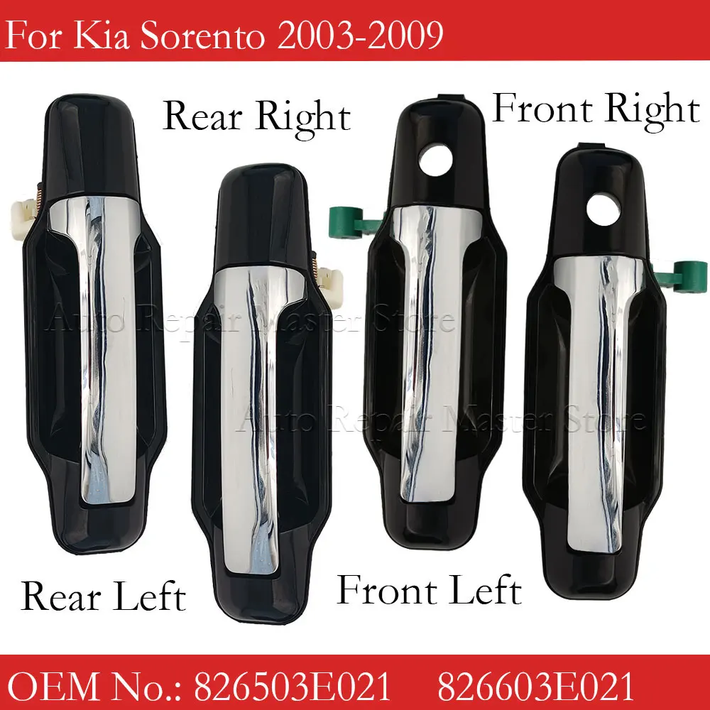 Exterior Door Handle Front Rear Left/Right ABS LHD For Kia Sorento 2003-2009 826503E021 826603E021 836503E021 836603E021