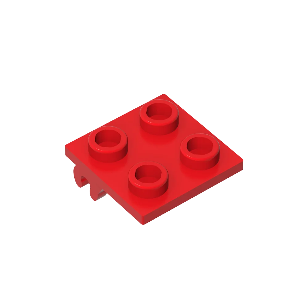 Gobricks GDS-2197 Wheel Holder 2 x 2 Thin with Clips Plane Single compatible with lego 2415 Assembles Building Blocks