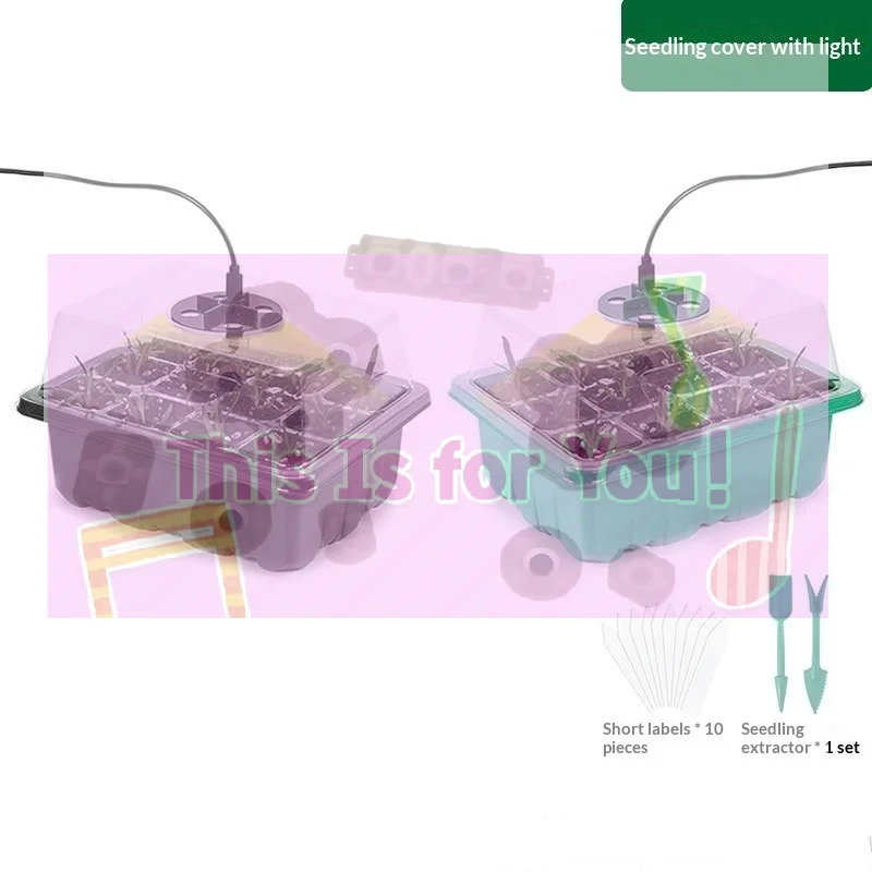 Humidity Dome Kit - 【MA】Baki Penyemaian Rumah dengan 6/12 Sel,