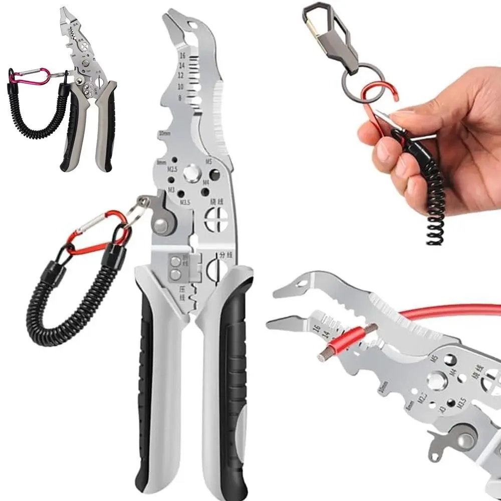 

Multifunctional Wire Strippers Wire Pliers Cutting Crimping Splitting Wire Stripper Tool Pliers High Quality Hand Tools