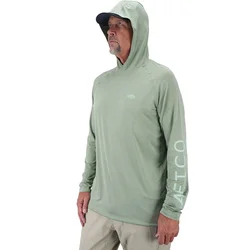 Aftco Freshwater Fishing Apparel Summer Outdoor Men Long Sleeve Fishing Suit Sun Protection Breathable Hooded Angling Clothing