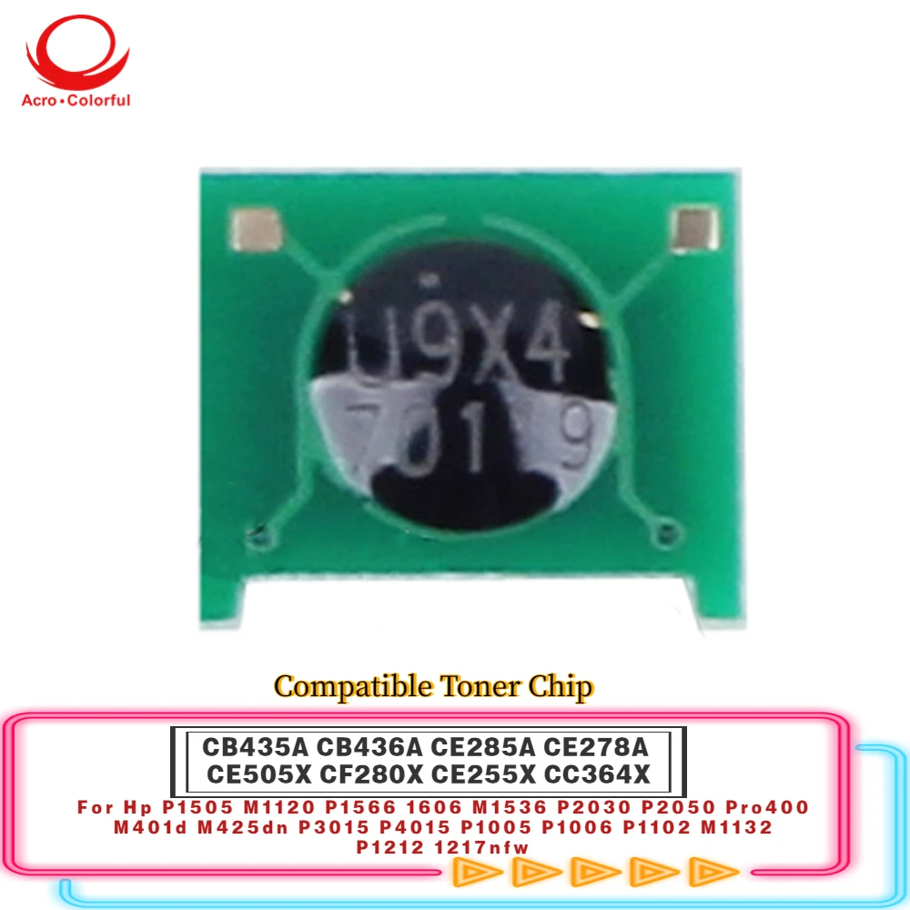 Universal Toner Chip For Hp CB435A CB436A CE285A CE278A CE505X CF280X CE255X CC364X Laser Printer Cartridge
