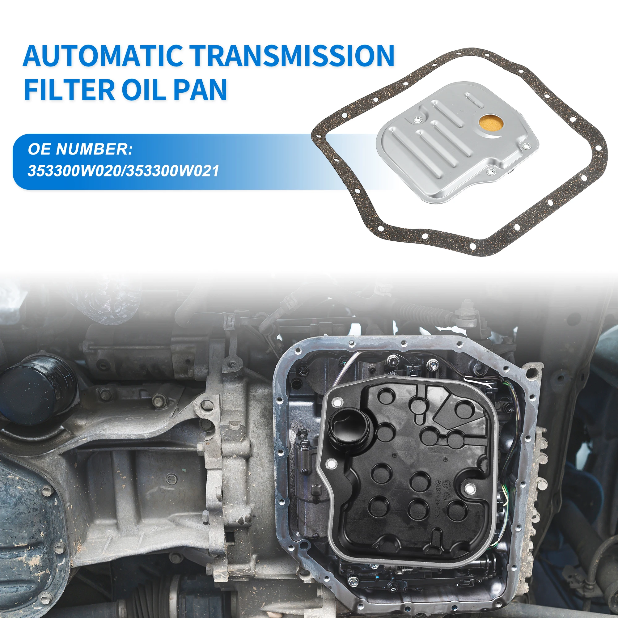 UXCELL Automatic Transmission Filter CVT Oil Cooler Filter Oil Pan Gasket Kit Fit for Toyota Corolla 2009-2019 No.353300W020