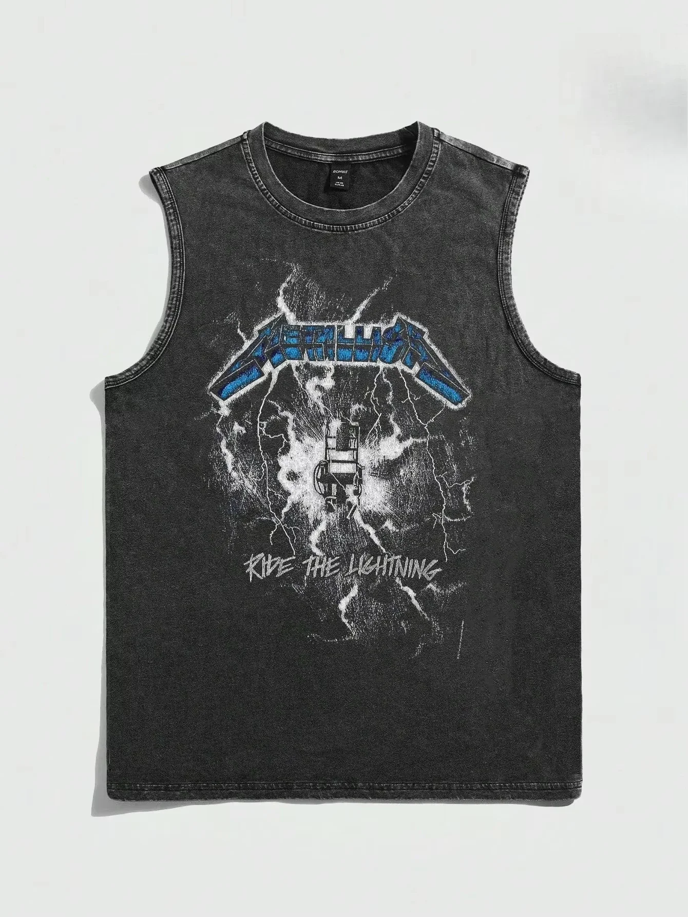 Amerikanische Rockband Bedrucktes Vintage Washed Sport-Tanktop aus Baumwolle Ärmelloses Herren-T-Shirt Hip-Hop Gym Kleidung Sommer 2026 – Detail 17