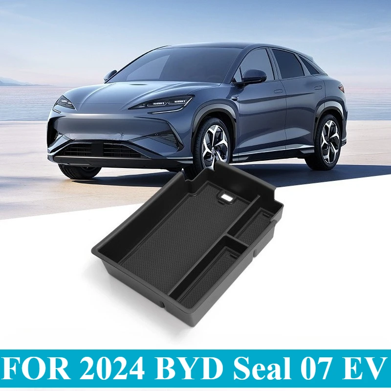 

FOR 2024 BYD Seal 07 EV Premium Armrest Console Organizer - Custom Lower Dash Storage Box Tray Interior Upgrade Accessories Kit