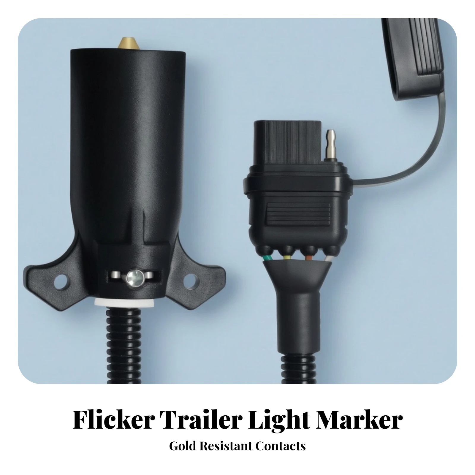 7-Pin to 4-Pin Trailer Wiring Adapter Waterproof American-Style Trailer Wiring Adapter with Dust Cap Weatherproof Guarding