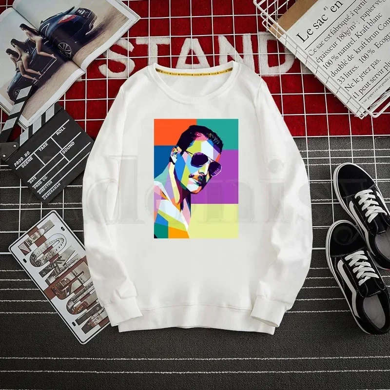 Freddie Mercury Queen Band Graphic Rock Print Men Hoodies Sweatshirt Fashion Graphic Hoodie Casual Streetwear Hoodie