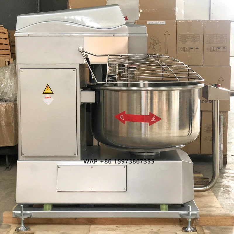 Wheat Stainless Steel Double Speed Partner Spiral Dough Mixer 50kg 75kg 100kg 380l Dough Powder Mixer Blender Machine